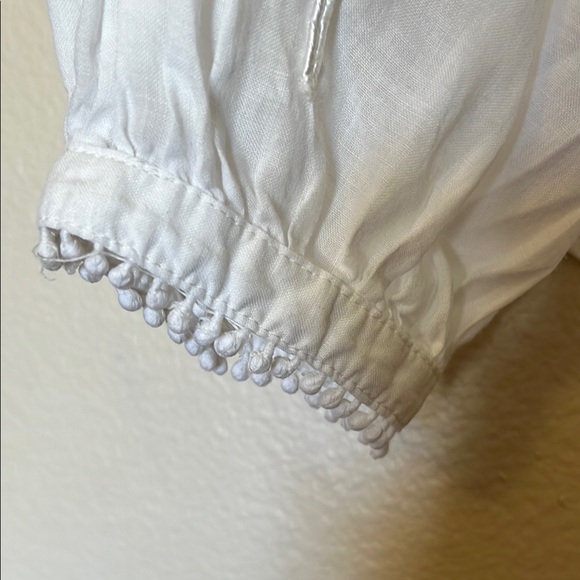 Elegant White Embroidered Women's Top Maryana Veronica beard 100 ramie - Picture 9 of 12